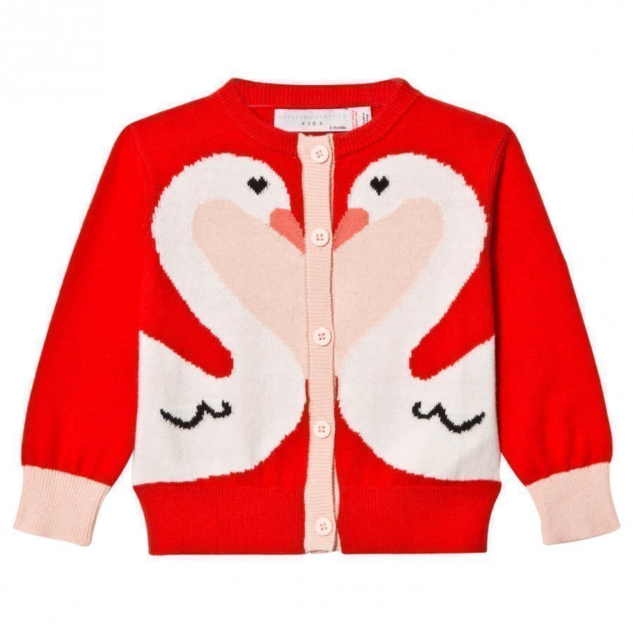 Stella Mccartney Kids Red Swan Lauren Baby Cardigan Robin Red Neuletakki