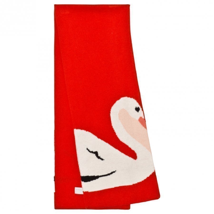 Stella Mccartney Kids Red Swan Robbie Scarf Villahuivi