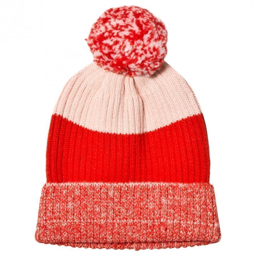 Stella Mccartney Kids Red Tweddle Pom Pom Hat Villahuivi