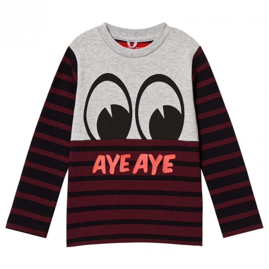 Stella Mccartney Kids Red/Grey Eye Rock Tee T-Paita