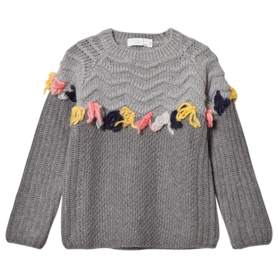 Stella Mccartney Kids Tangerine Grey Tassel Jumper Paita