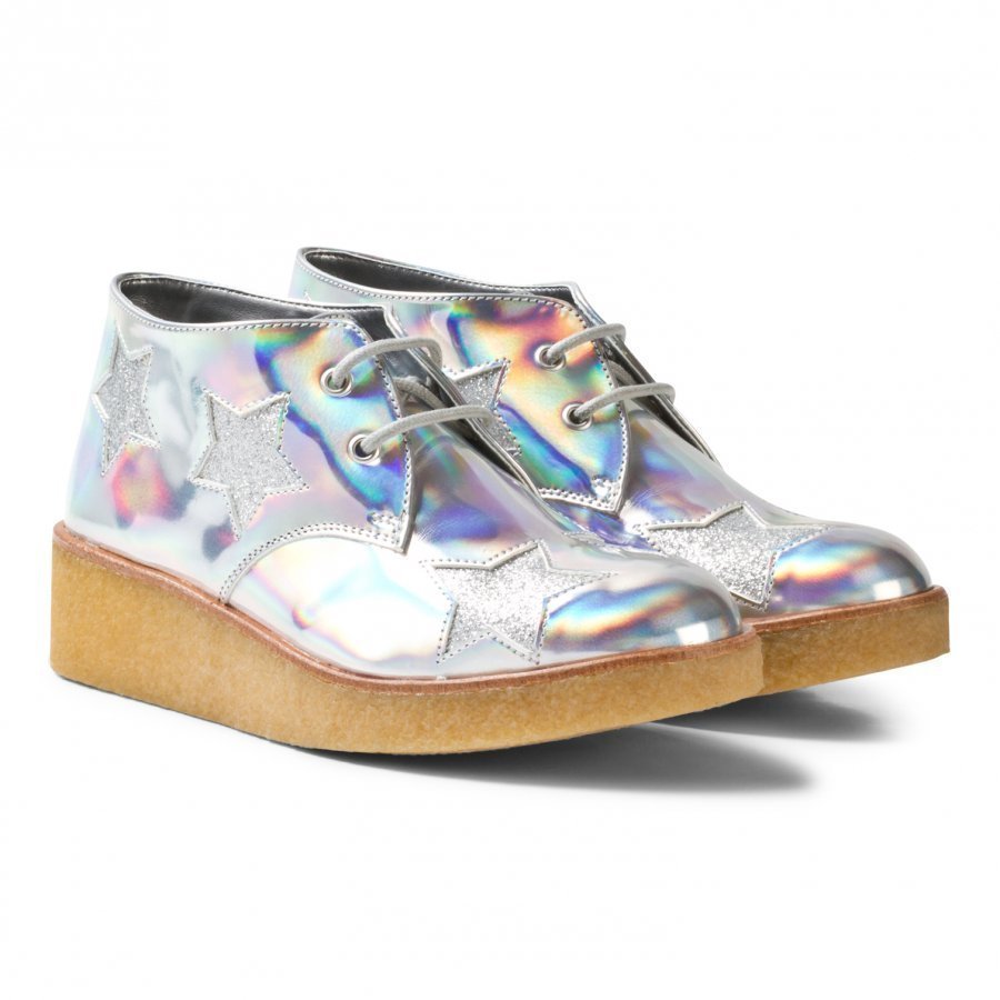 Stella Mccartney Kids Wendy Holographic Glitter Stars Wedge Boots Nilkkurit