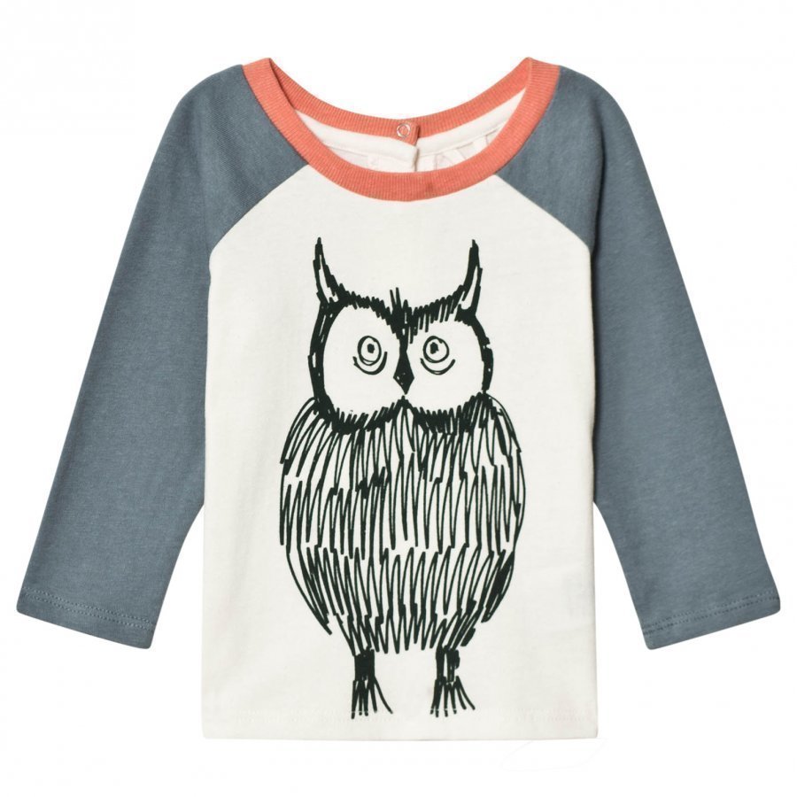 Stella Mccartney Kids White Owl Print Izzy Tee T-Paita