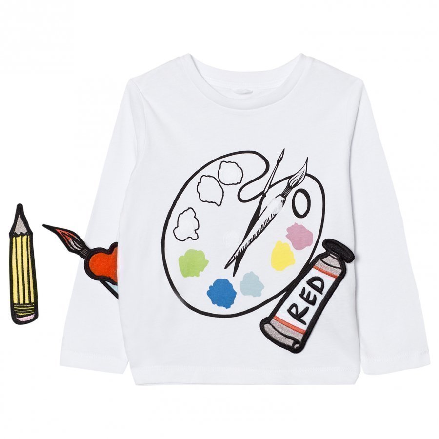 Stella Mccartney Kids White Paint Palette Bella Tee T-Paita