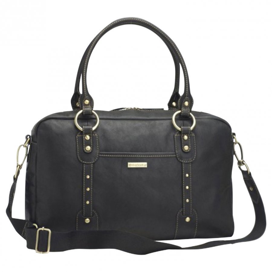 Storksak Elizabeth Leather Diaper Bag Black Hoitolaukku