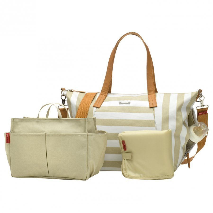 Storksak Noa Changing Bag Stripe Fawn Hoitolaukku