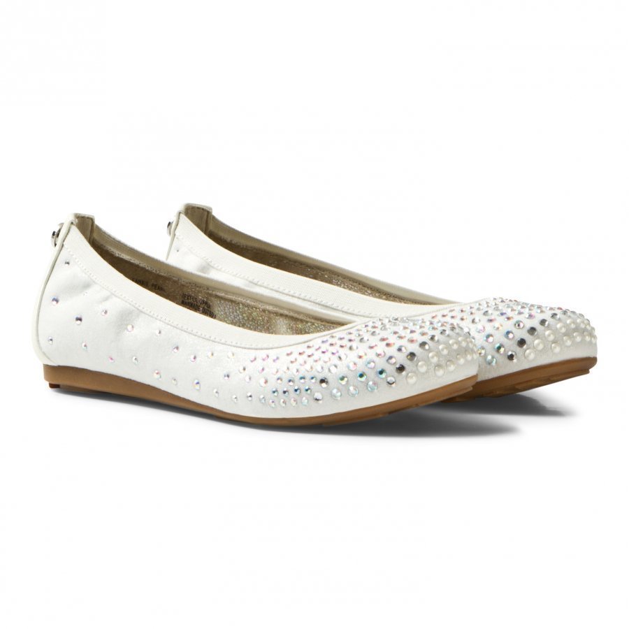 Stuart Weitzman Fannie Pearl Crystal Ballerina Flats Ballerinat