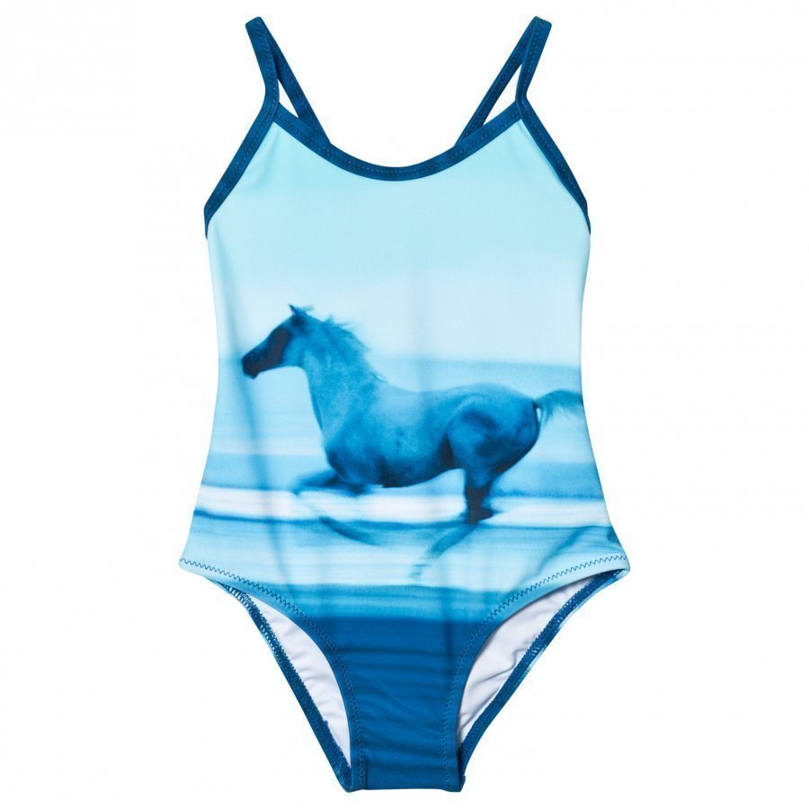 Sunuva Blue Photographic Sunset Swimsuit Uimapuku