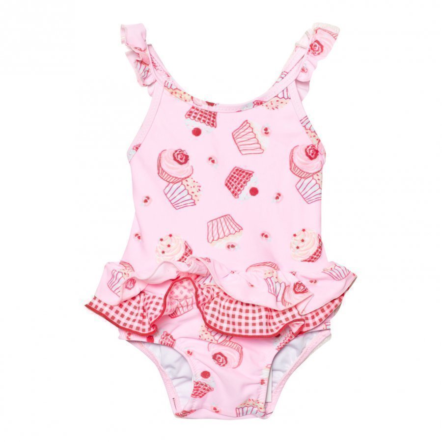 Sunuva Infants Pink Mini Cupcake Frill Swimsuit Uimapuku