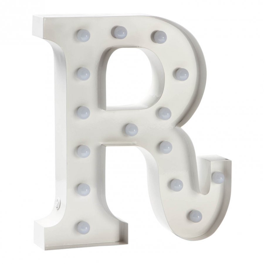 Sweetlights Letter R Mini Marquee Lights White Pöytävalaisin