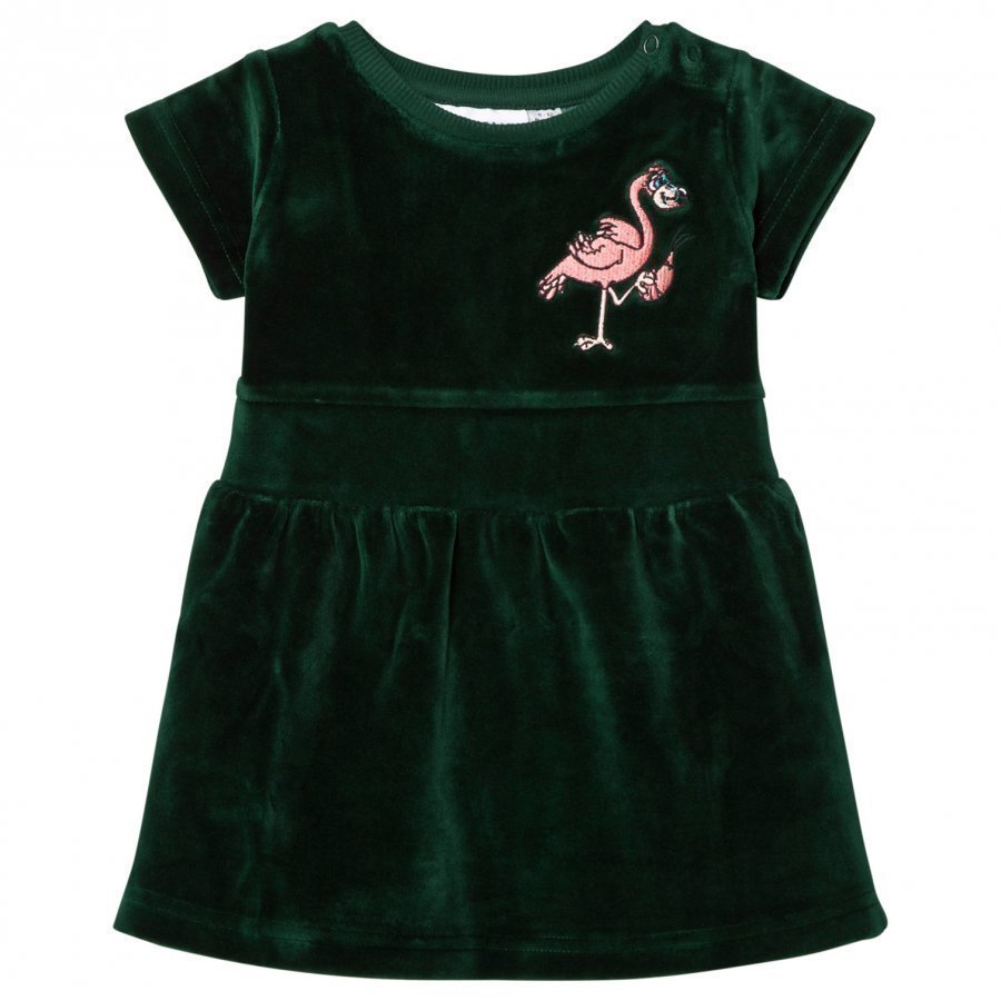 Tao & Friends Flamingon Mini Velvet Dress Green Mekko