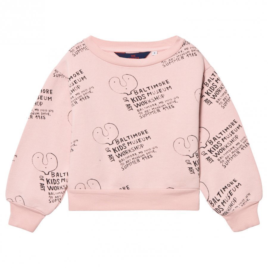 The Animals Observatory Bear Sweatshirt Pink Kids Museum Oloasun Paita