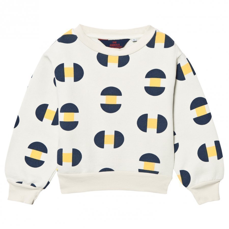 The Animals Observatory Bear Sweatshirt Raw White Geometric Oloasun Paita