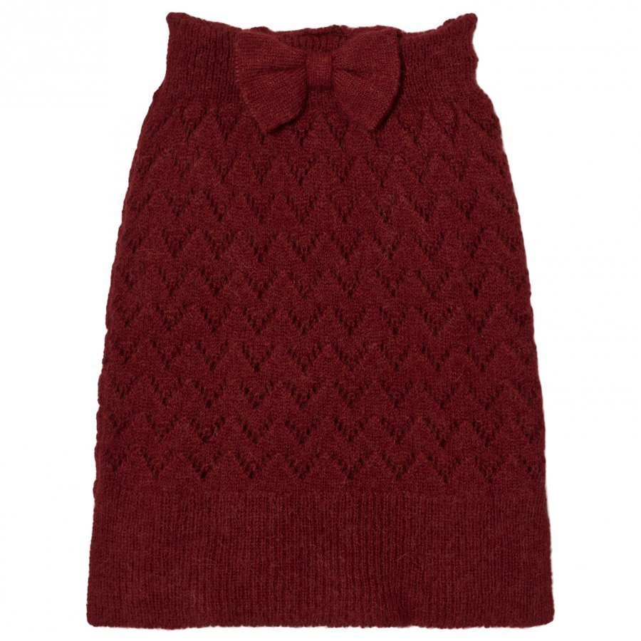 The Animals Observatory Bird Knit Skirt Red Apple Maxihame