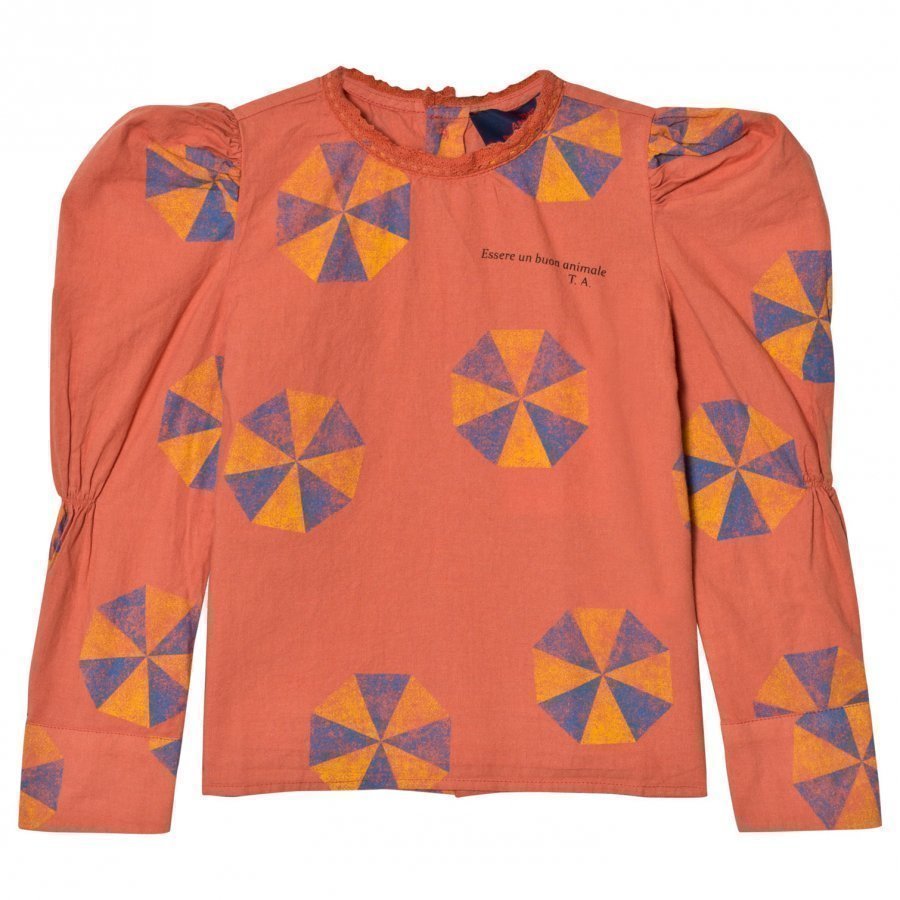 The Animals Observatory Flamingo Shirt Deep Orange Umbrella Pusero