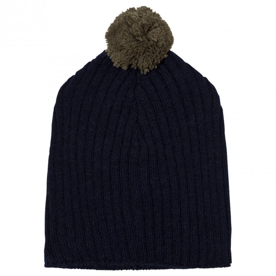 The Animals Observatory Pony Knit Beanie Navy Blue Pipo