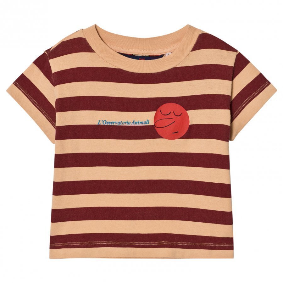 The Animals Observatory Rooster T-Shirt Cream Stripes T-Paita