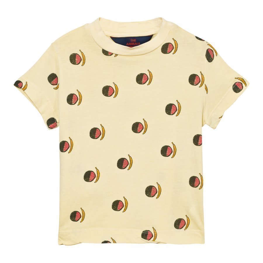 The Animals Observatory Rooster T-Shirt Soft Yellow Fruit T-Paita