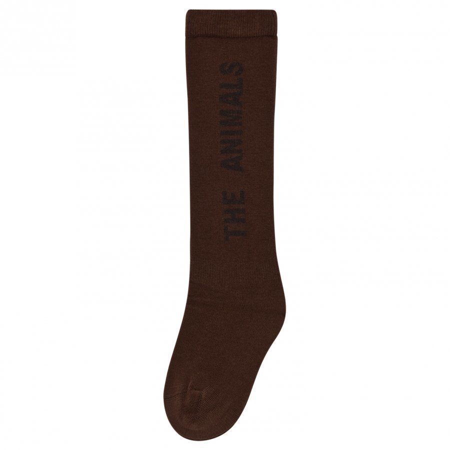 The Animals Observatory Worm Socks Deep Brown Sukat