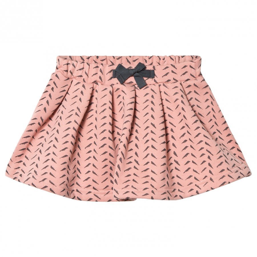 The Bonnie Mob Bamboo Print Skater Skirt Powder Lyhyt Hame