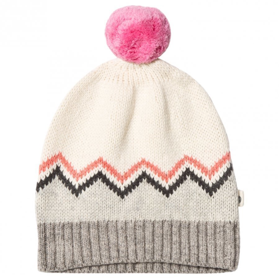 The Bonnie Mob Chunky Knitted Pom Pom Hat Pink Pipo