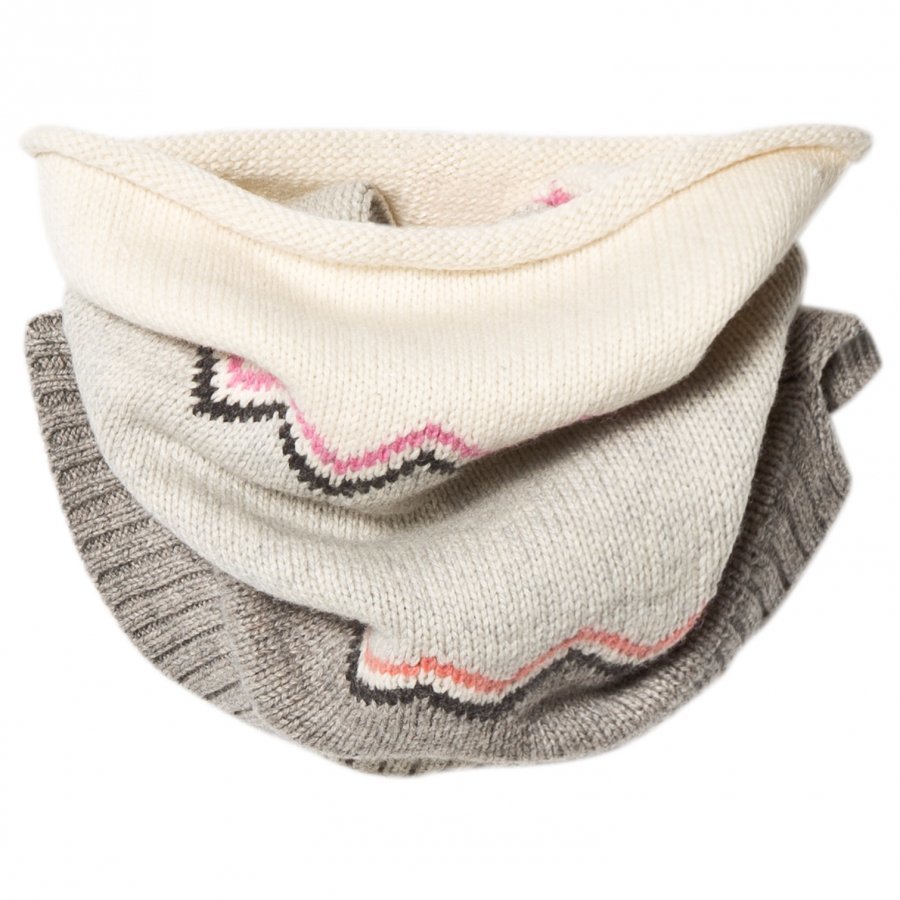 The Bonnie Mob Chunky Knitted Zig Zag Snood Pink Kietaisuhuivi