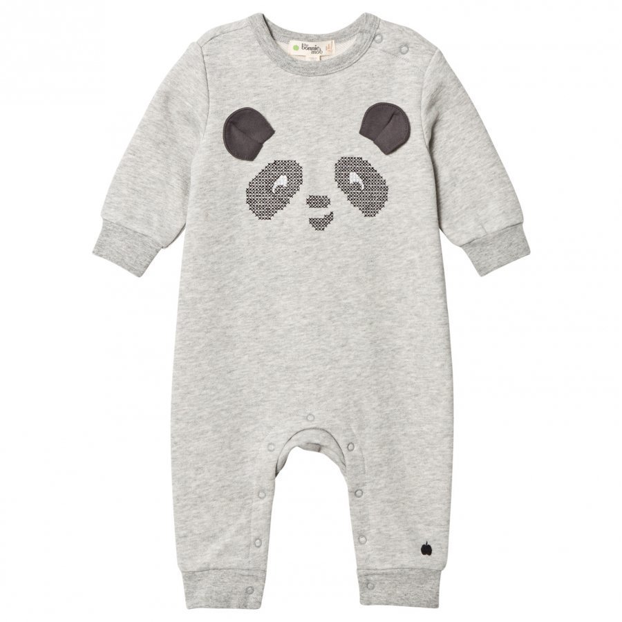 The Bonnie Mob Cross Stitch Panda One-Piece Grey Potkupuku