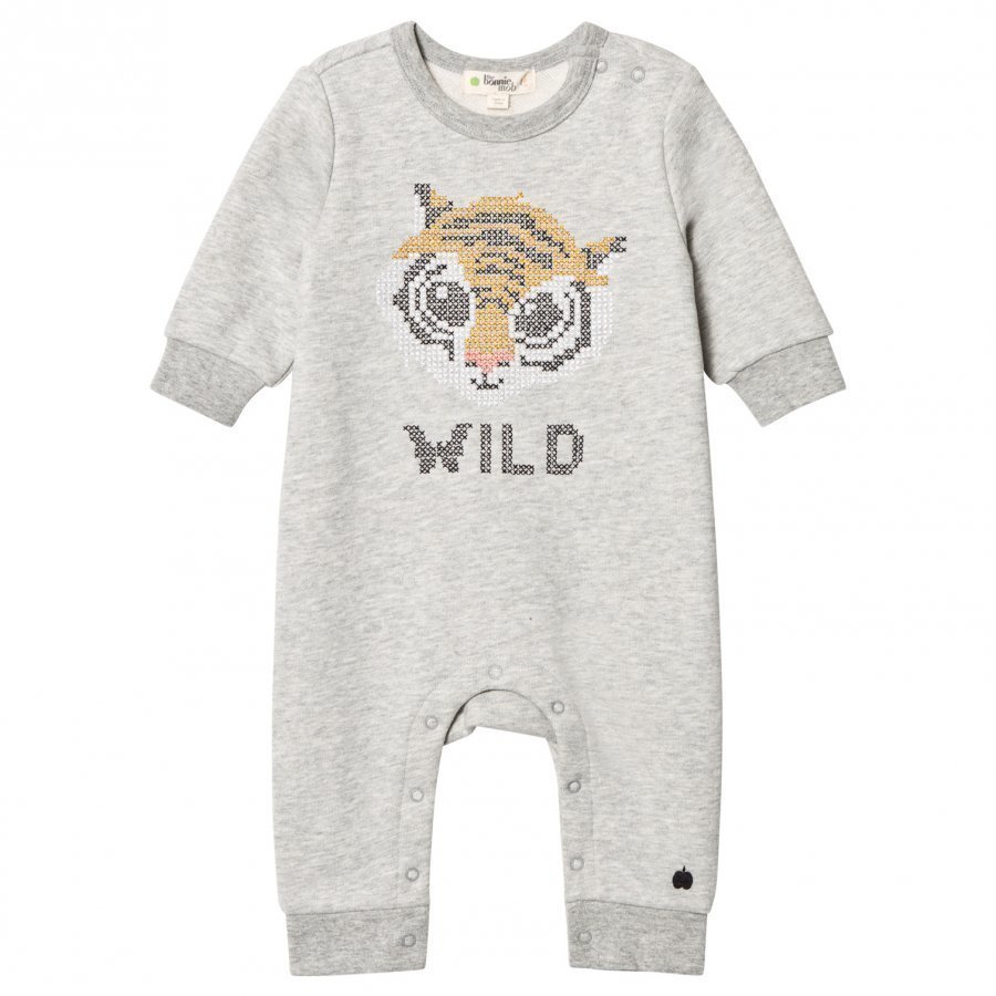 The Bonnie Mob Cross Stitch Tiger One-Piece Grey Potkupuku