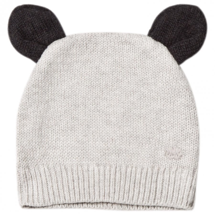 The Bonnie Mob Knitted Hat With Ears Light Grey Pipo