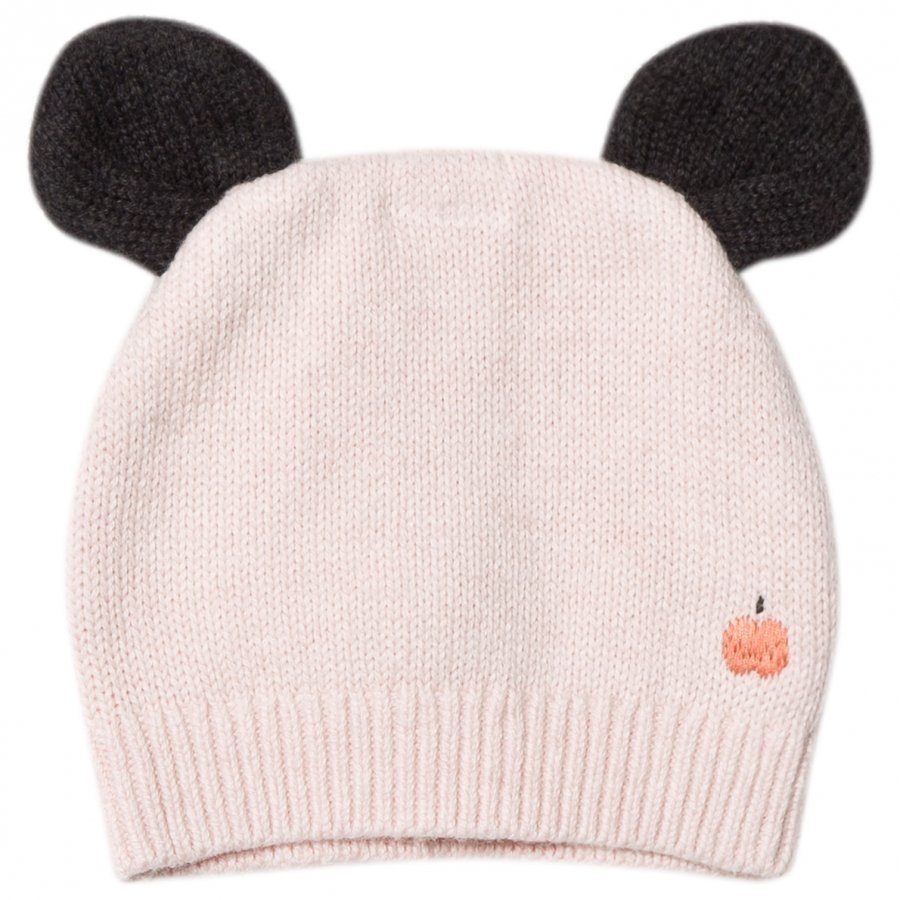 The Bonnie Mob Knitted Hat With Ears Pale Pink Pipo