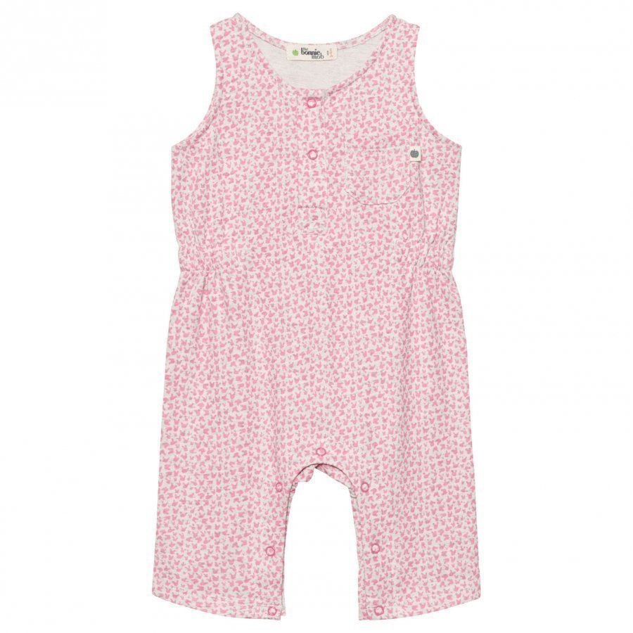 The Bonnie Mob Lightweight Terry Sleeveless Jumpsuit Pink Bunny Leopard Print Potkupuku