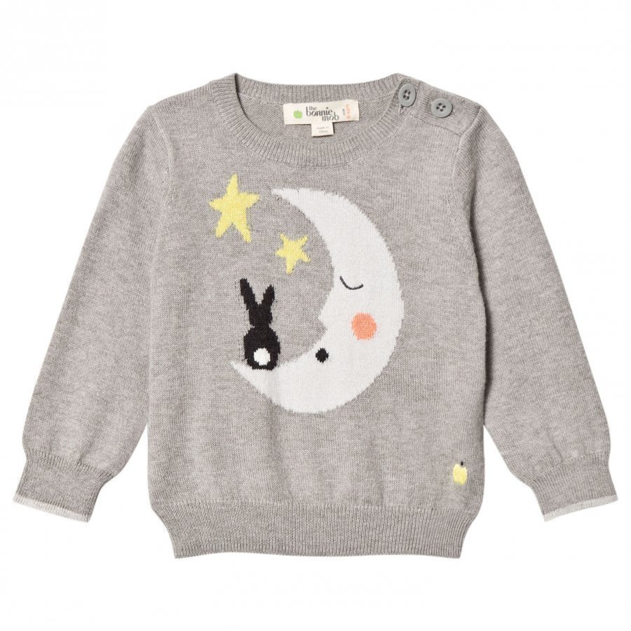 The Bonnie Mob Moon And Bunny Intarsia Sweater Grey Oloasun Paita