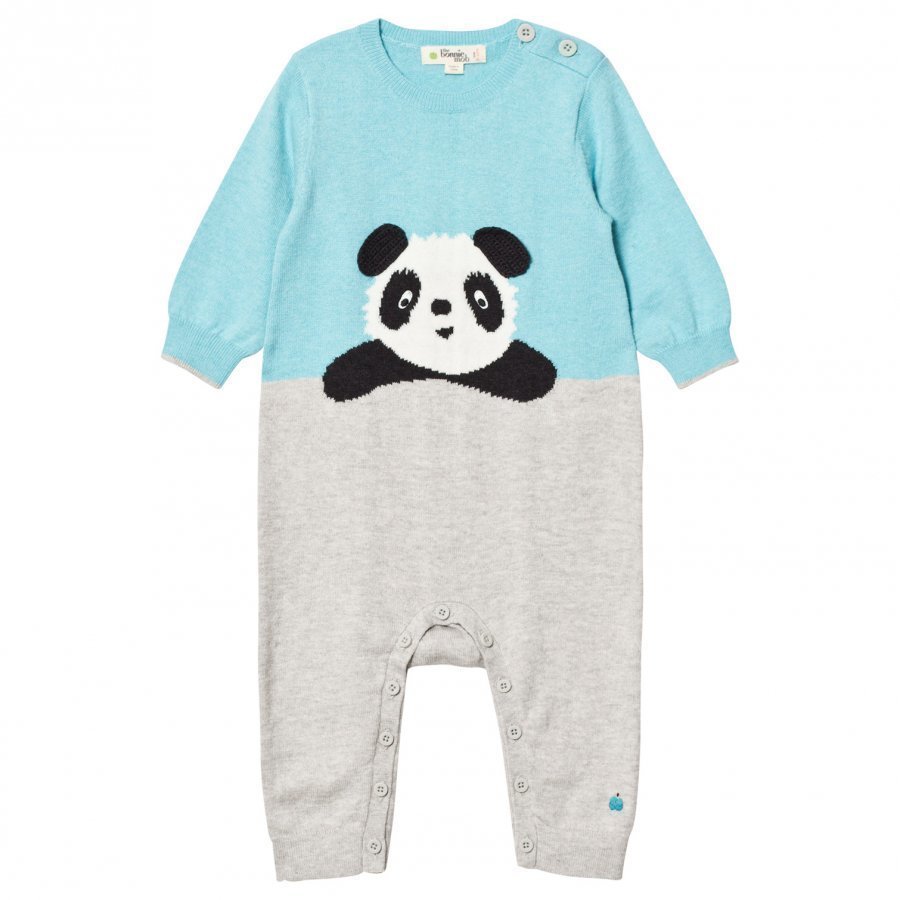 The Bonnie Mob Panda Intarsia One-Piece Pale Blue Body