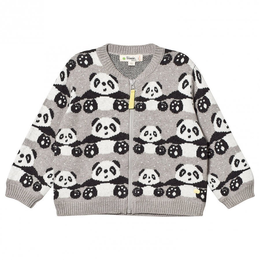 The Bonnie Mob Panda Jacquard Cardigan Grey Oloasun Paita