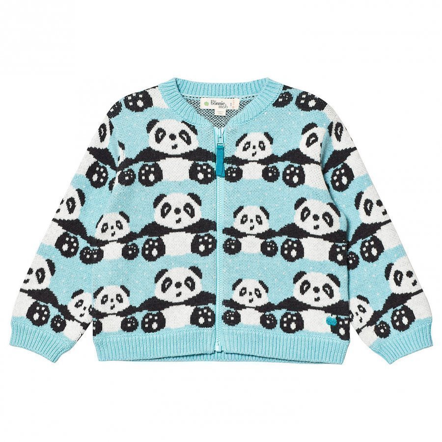 The Bonnie Mob Panda Jacquard Cardigan Pale Blue Oloasun Paita