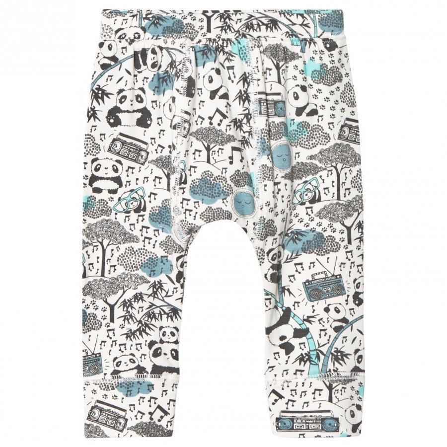 The Bonnie Mob Panda Print Baby Leggings Blue Legginsit