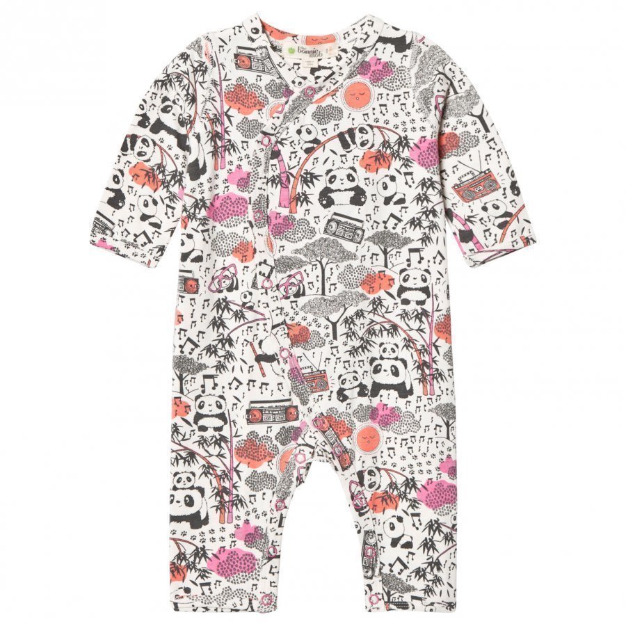 The Bonnie Mob Panda Print Kimono One-Piece Pink Body