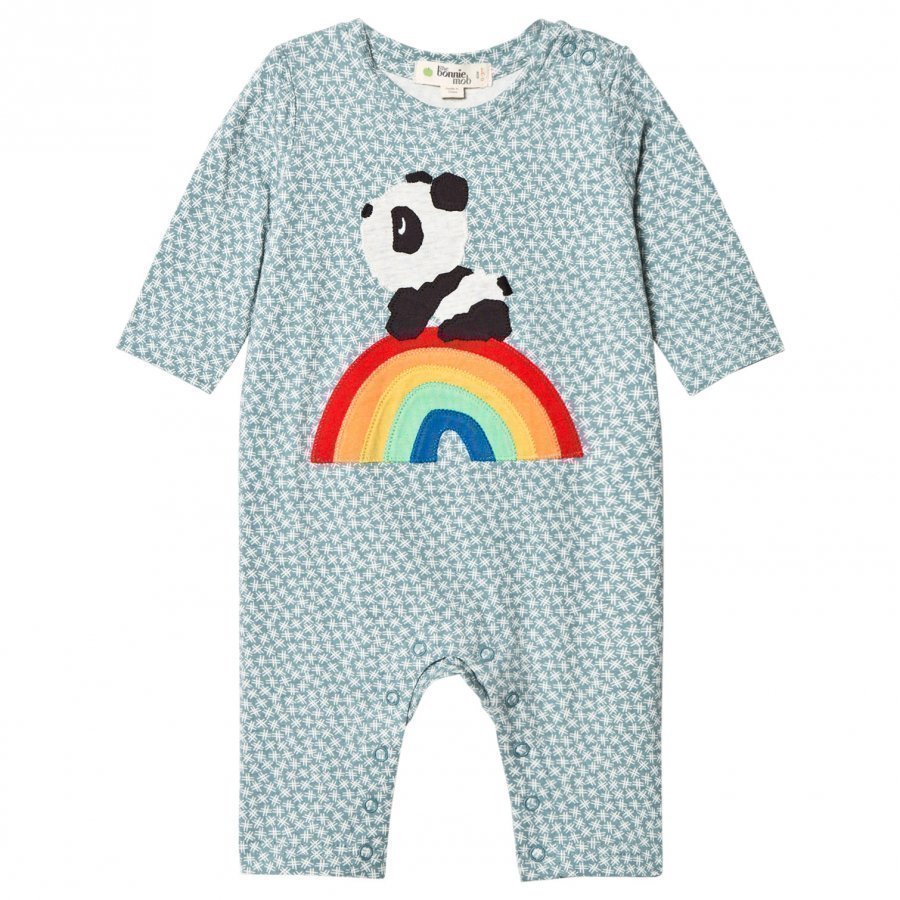 The Bonnie Mob Rainbow Panda One-Piece Hash Tag Blue Body