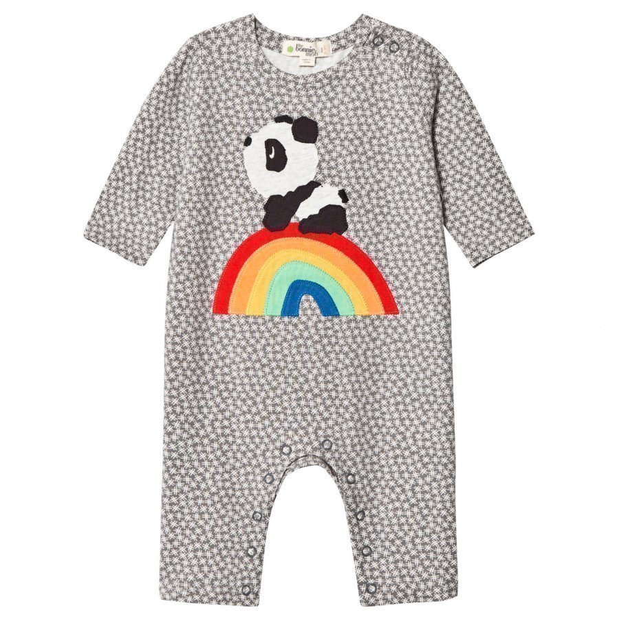 The Bonnie Mob Rainbow Panda One-Piece Hash Tag Grey Body