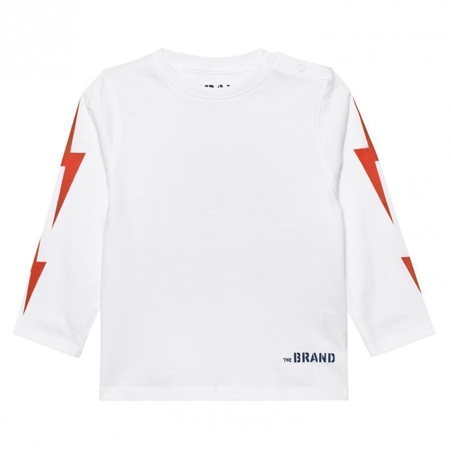 The Brand Boom Long Sl Tee White Pitkähihainen T-Paita