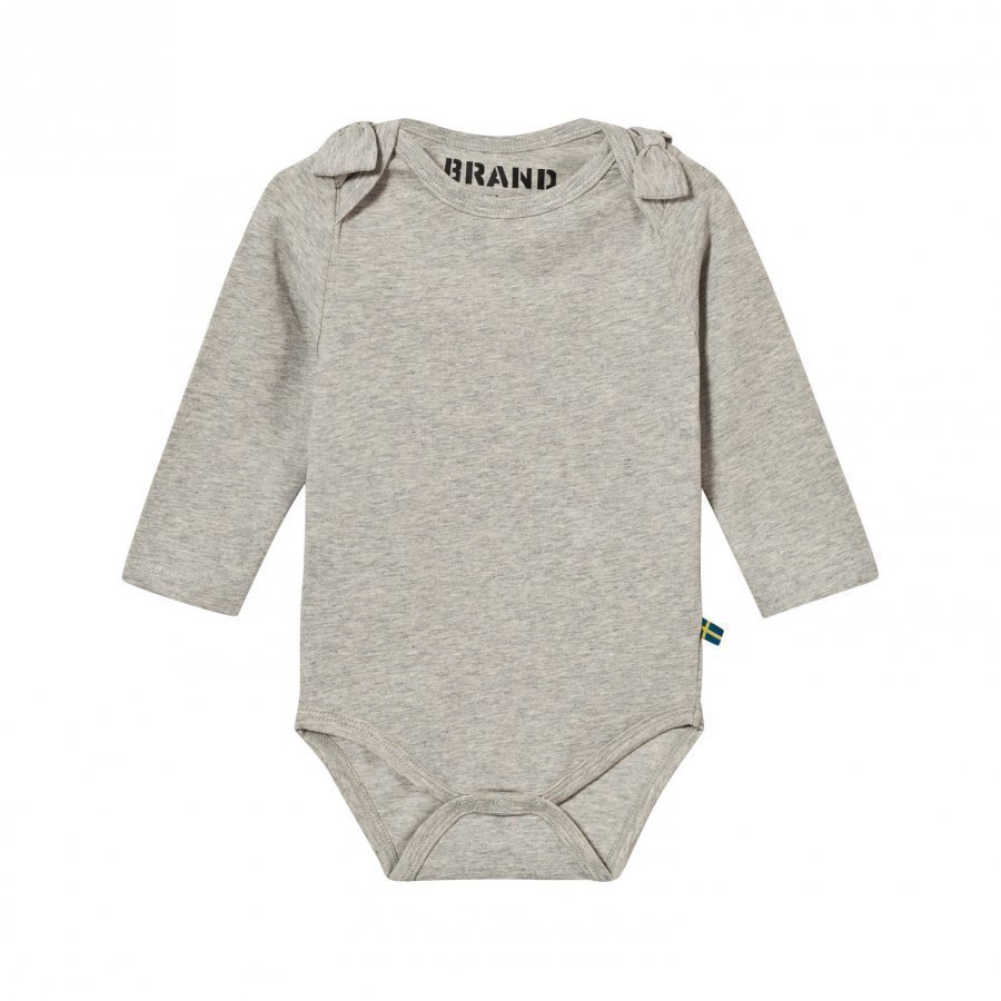 The Brand Bow Onesie Grey Melange Body