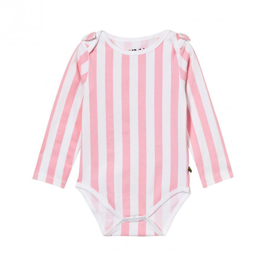 The Brand Bow Onesie Pink Stripe Body