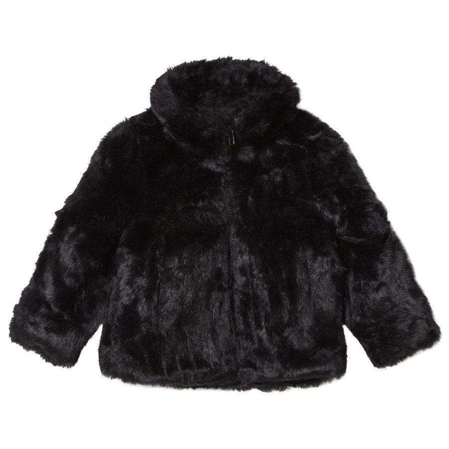 The Brand Faux Fur Jacket Black Turkis