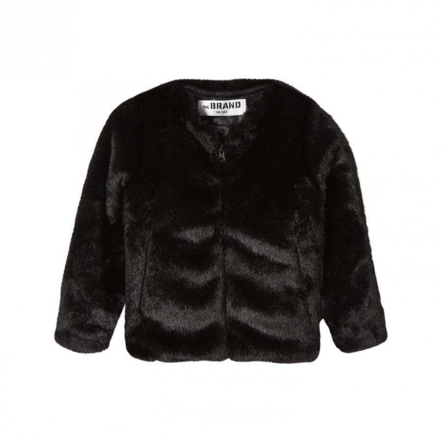 The Brand Faux Fur Jacket Black Turkis