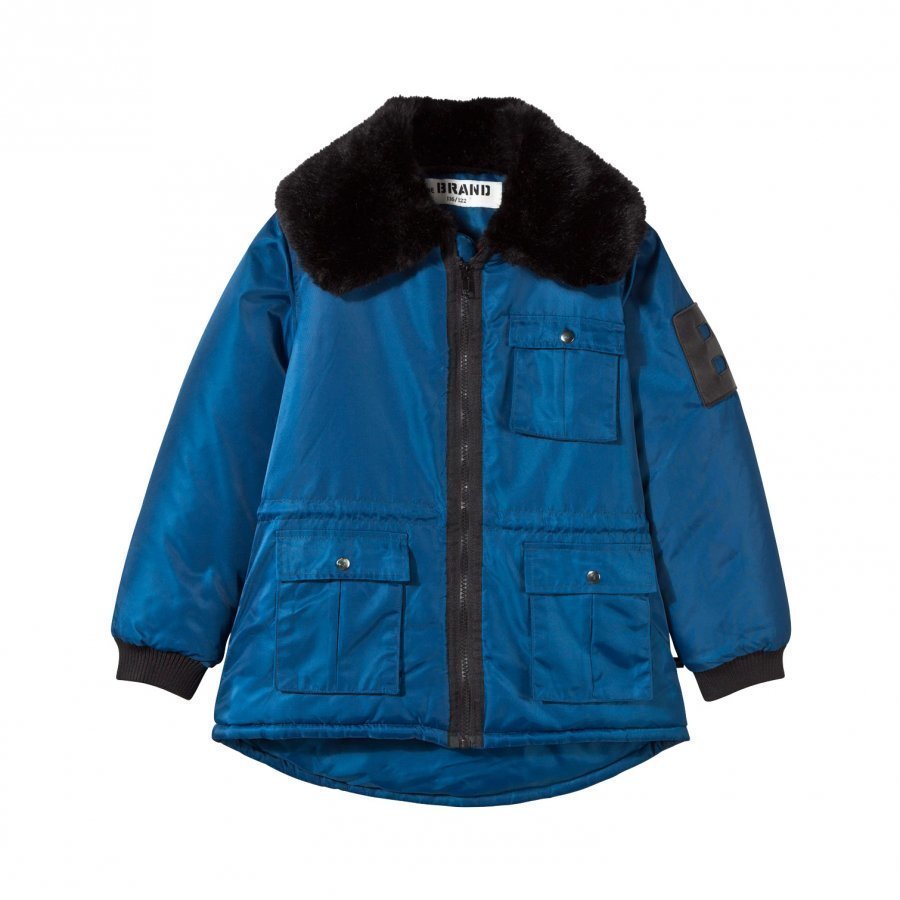 The Brand Faux Fur Parka Blue Parkatakki