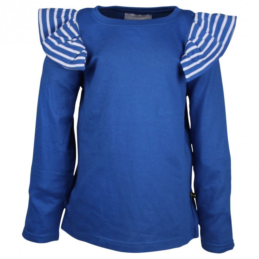 The Brand Flounce Tee Ls Blue Pitkähihainen T-Paita