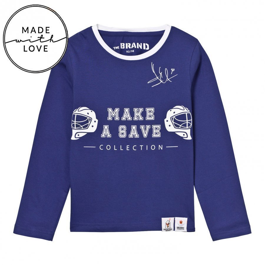 The Brand Make A Save Diagonal Tee Blue Pitkähihainen T-Paita