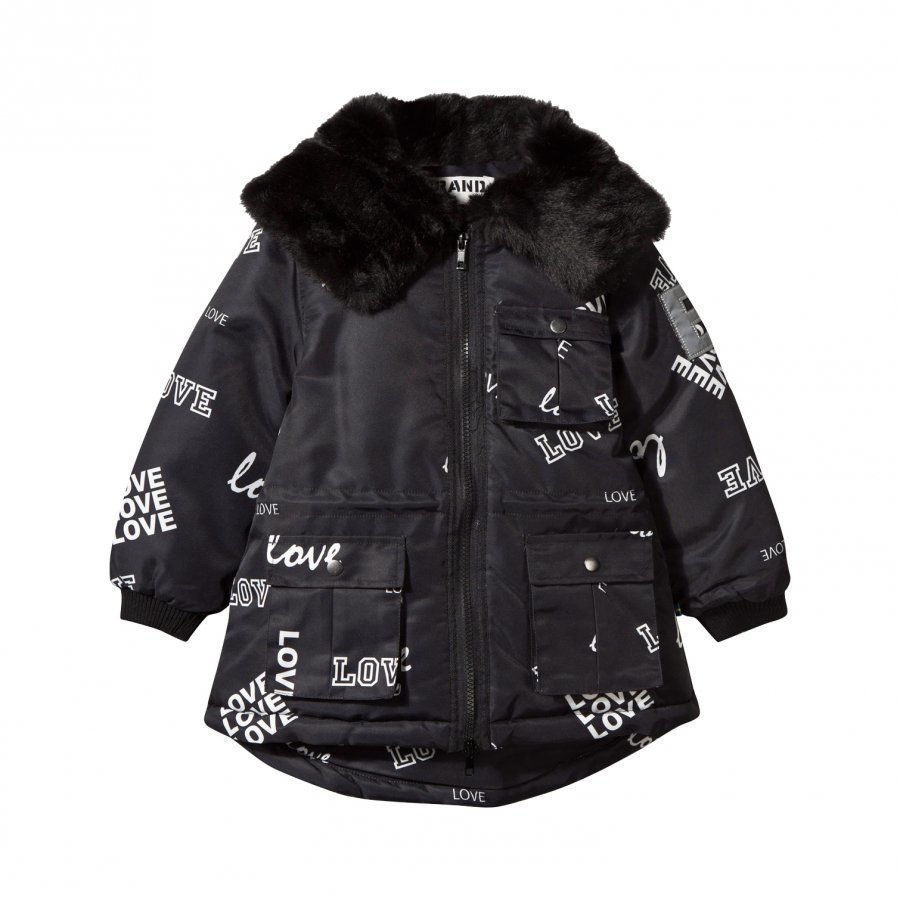 The Brand Parka Faux Fur Black Love Parkatakki