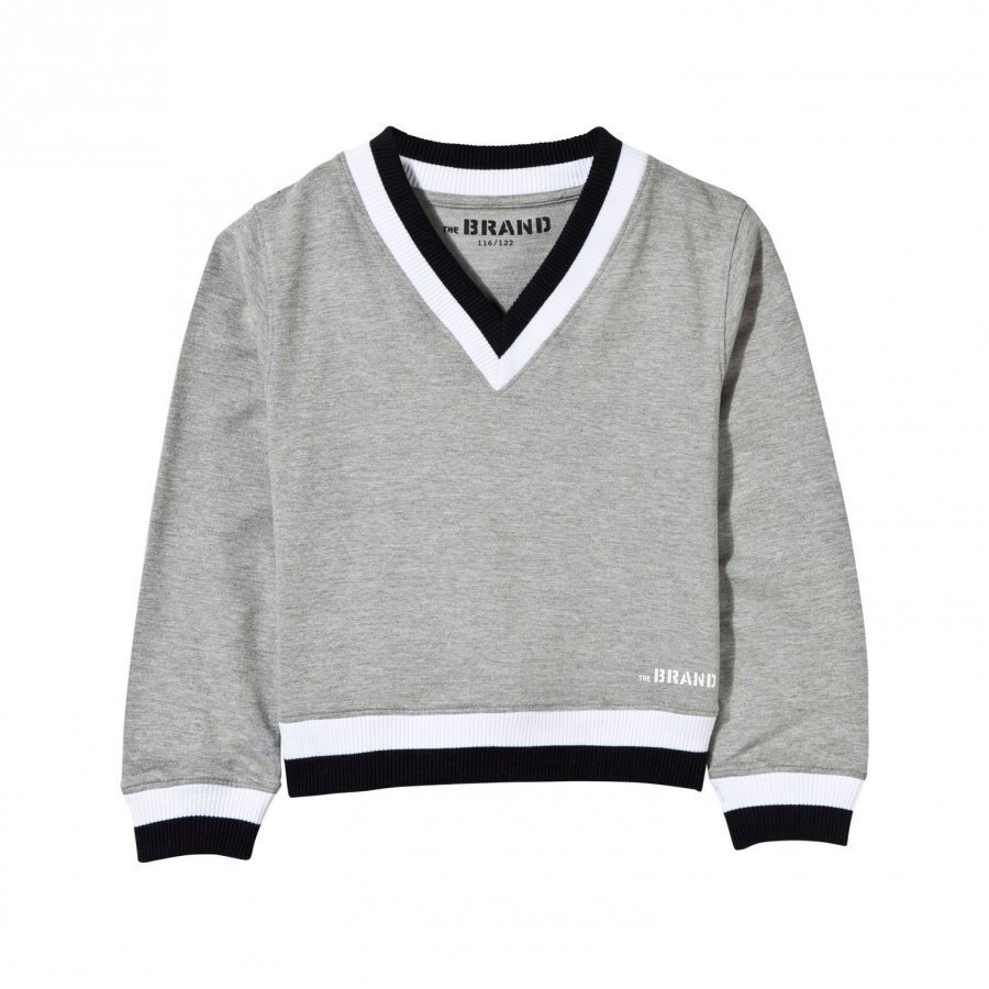 The Brand V-Neck College Sweater Grey Oloasun Paita