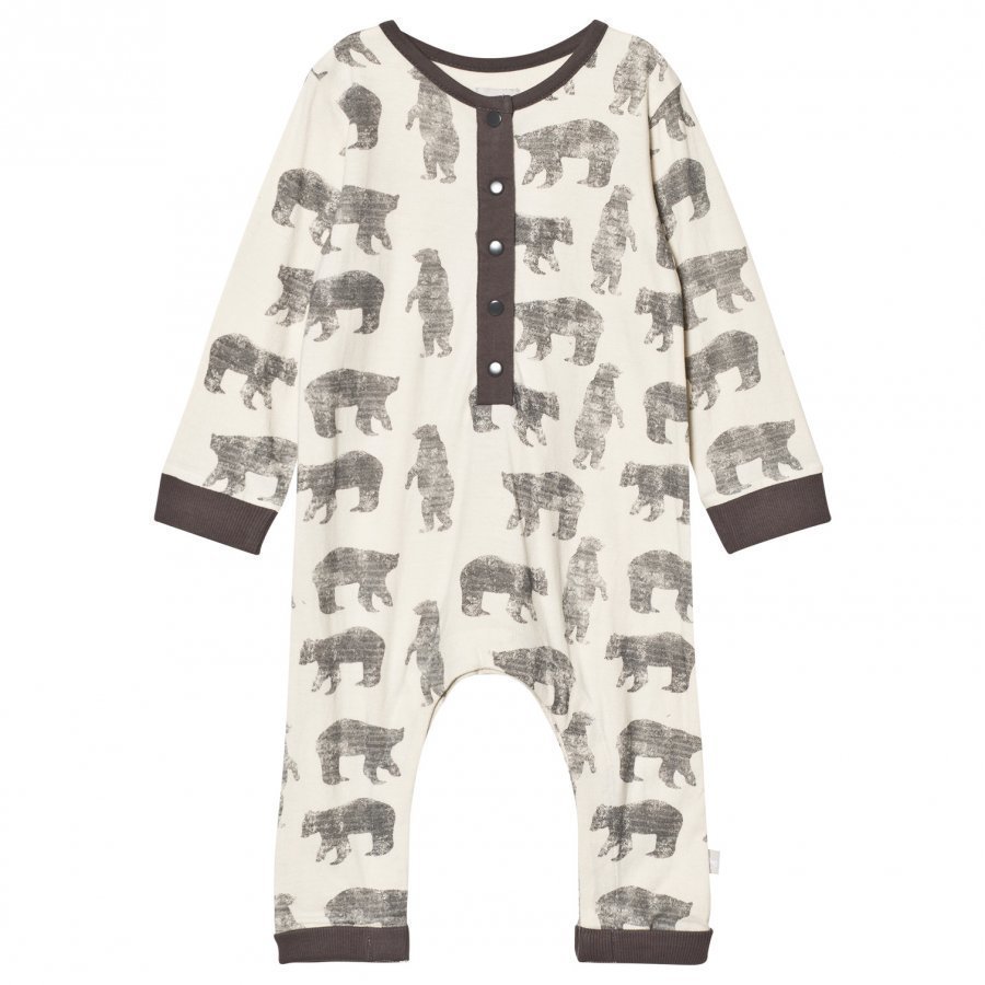 The Little Tailor Cream Bear Baby Boys Comfy Playsuit Potkupuku